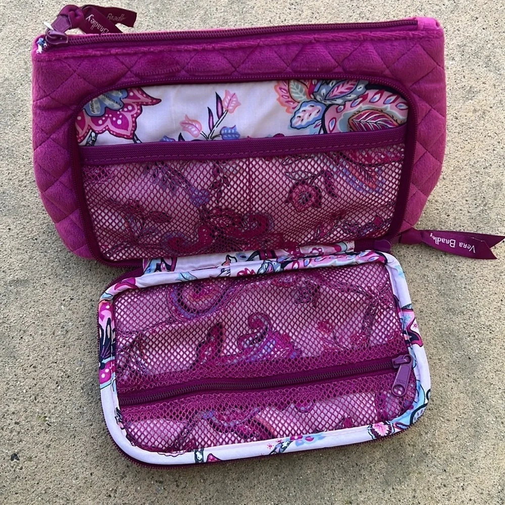 Vera Bradley Majestic Fuschia Compact Makeup Bag New with Tags! - Picture 5 of 6